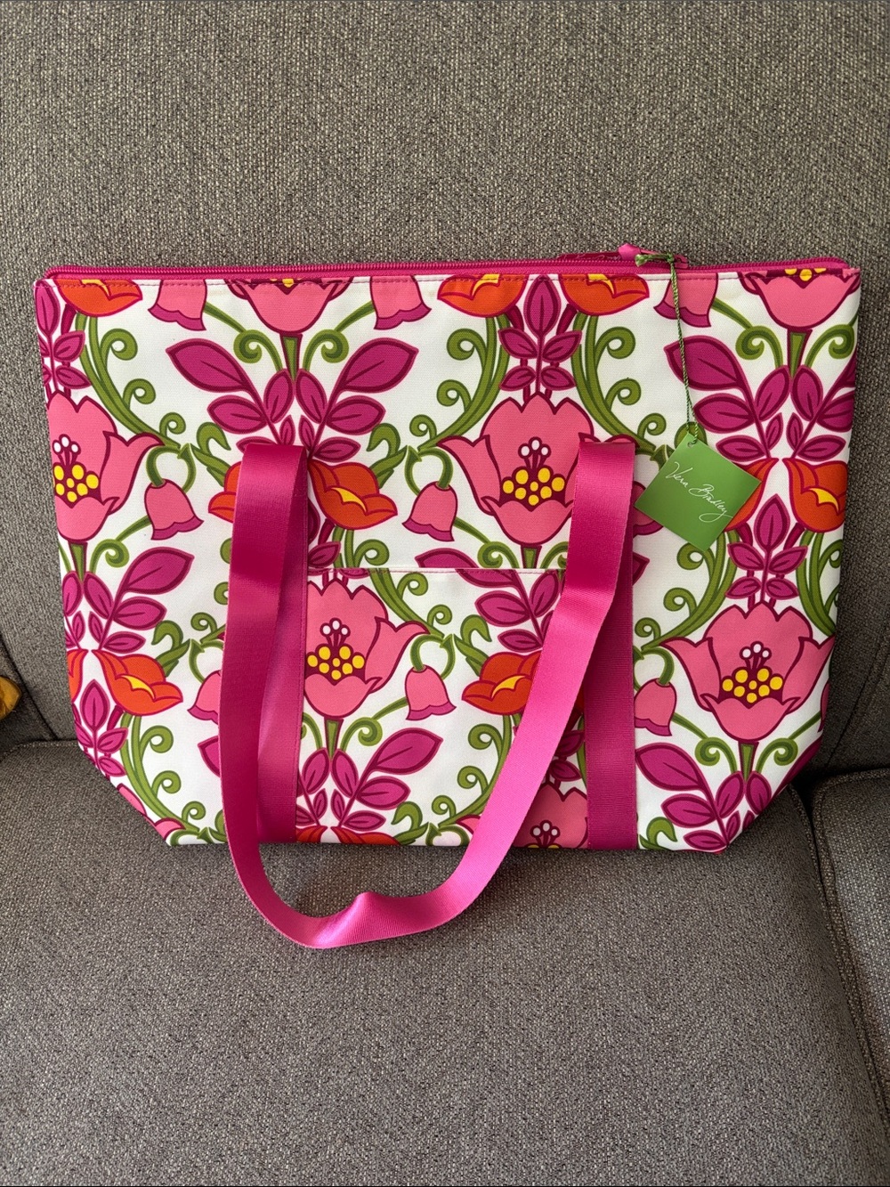 Vera Bradley lilli bell Pink Floral cooler Tote Bag